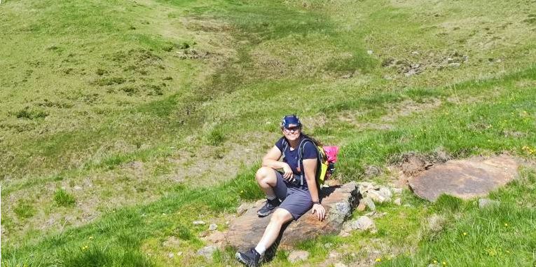 Frau am Berg in Osttirol